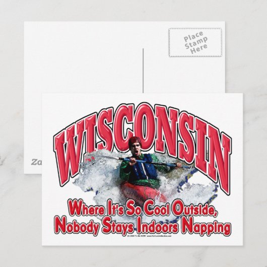 Wisconsin Whitewater Postkarte (Vorne/Hinten)