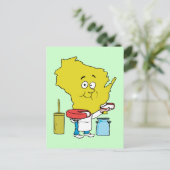 Wisconsin WI Cheese Vintage Travel Souvenir Postkarte (Stehend Vorderseite)