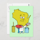 Wisconsin WI Cheese Vintage Travel Souvenir Postkarte (Vorne/Hinten)