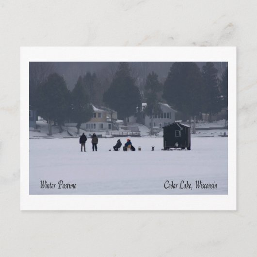 Wisconsin Winter Pastime Postkarte (Vorderseite)