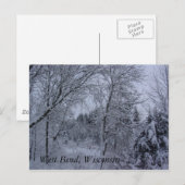 Wisconsin Winter Postkarte (Vorne/Hinten)