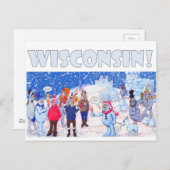 Wisconsin Winter Postkarte (Vorne/Hinten)