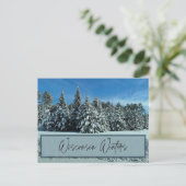 Wisconsin Winters Postkarte (Stehend Vorderseite)