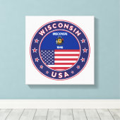 Wisconsin, Wisconsin Poster, Leinwand (Insitu (Holzboden))