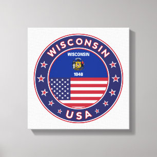 Wisconsin, Wisconsin Poster, Leinwand