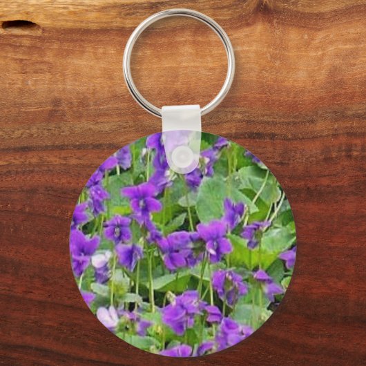 Wisconsin Wood Violets Schlüsselanhänger (Rückseite)