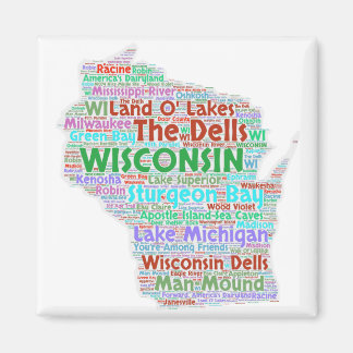 Wisconsin Word Cloud Magnet
