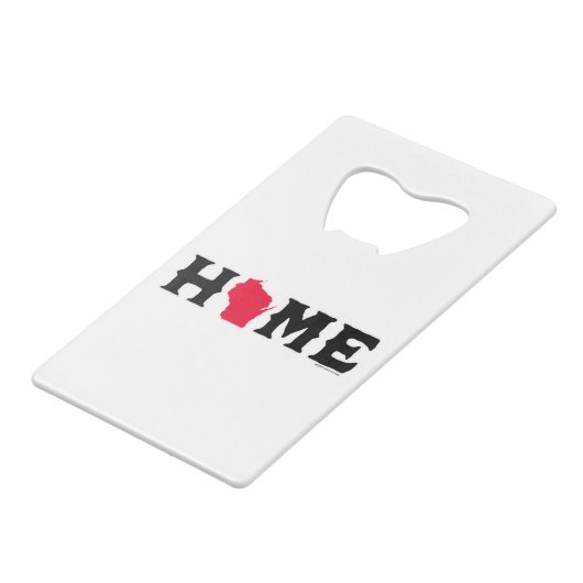 Wisconsin Zuhause Geldbeutel Flaschenöffner (Rückseite Schrägansicht)