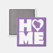 Wisconsin Zuhause Heart Staat Kühlschrankmagnet (Vorderseite/Rückseite)