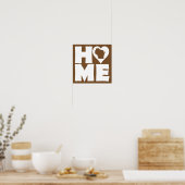 Wisconsin Zuhause Heart Staat Poster Sign (Küche)