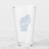 Wisconsin Zuhause Holzmaserung Glas (Rückseite)