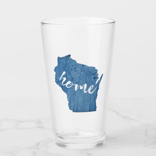 Wisconsin Zuhause Holzmaserung Glas (Vorderseite)