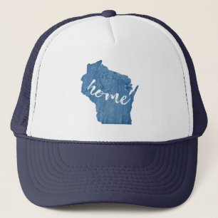 Wisconsin Zuhause Holzmaserung Truckerkappe