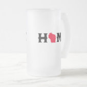 Wisconsin Zuhause Mattglas Bierglas (VorderseiteRechts)