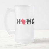 Wisconsin Zuhause Mattglas Bierglas (Links)