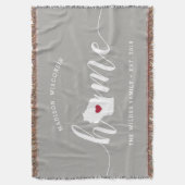 Wisconsin Zuhause Staat Personalisiert Decke (Vorderseite Vertikal)