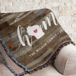 Wisconsin Zuhause Staat Personalisierte Holzaussic Decke<br><div class="desc">Zeigen Sie Zuhause-Staatsstolz mit diesem niedlichen rustikalen Imitat Holzplankendecke mit "Zuhause" in weißer Kalligrafie-Schrift, die mit einer Silhouette des Staat von Wisconsin, stehend für den Buchstaben "O", schreibt. Eine rosa Herzillustrierung in der Staat-Karte vervollständigt das Design; Sie können die Herzposition in Ihrer Zuhause-Stadt ändern, indem Sie das Design-Tool öffnen und...</div>