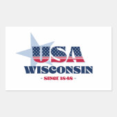 Wisconsin Zuhause Staat Sticker (Vorderseite)