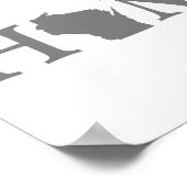 Wisconsin Zuhause Staat Word Art Poster (Ecke)