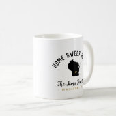Wisconsin Zuhause Sweet Zuhause Family Monogram Ta Kaffeetasse (VorderseiteRechts)