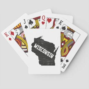Wisconsin-Zuhause-Vintage beunruhigte Spielkarten