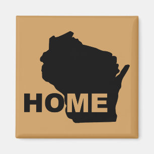 Wisconsin-Zuhause weg von Staats-Kühlschrankmagne Magnet