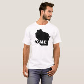 Wisconsin-Zuhause weg von Staats-T - T-Shirt (Vorne ganz)