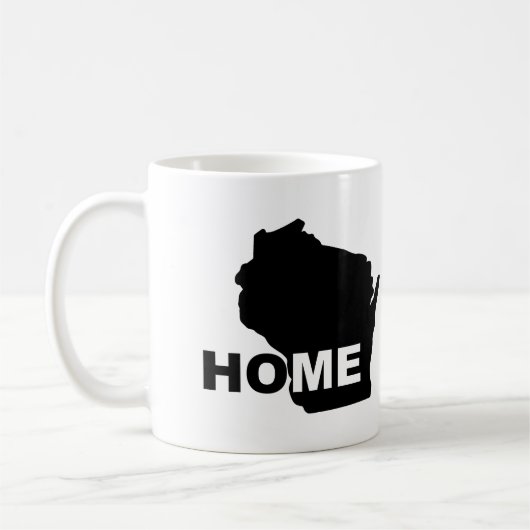 Wisconsin-Zuhause weg von Staats-Tasse oder Kaffeetasse (Links)