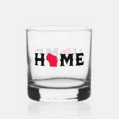 Wisconsin Zuhause Whiskyglas (Rückseite)