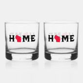 Wisconsin Zuhause Whiskyglas (Rückseite)