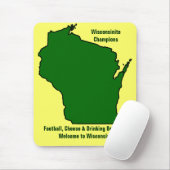 Wisconsinite Champions Football, Käse und Bier Mousepad (Mit Mouse)