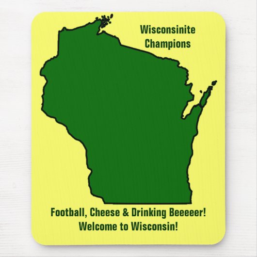 Wisconsinite Champions Football, Käse und Bier Mousepad (Vorne)