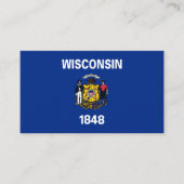 Wisconsinite Flag, Fahne von Wisconsin Visitenkarte (Vorderseite)