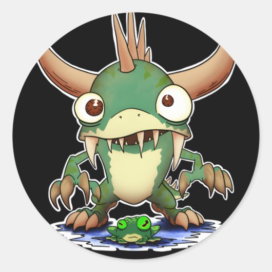 Wisconsins legendäres Hodag von Rhinelander Runder Aufkleber (Vorderseite)