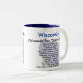 Wisconsinsymbole u. -karte zweifarbige tasse (VorderseiteRechts)