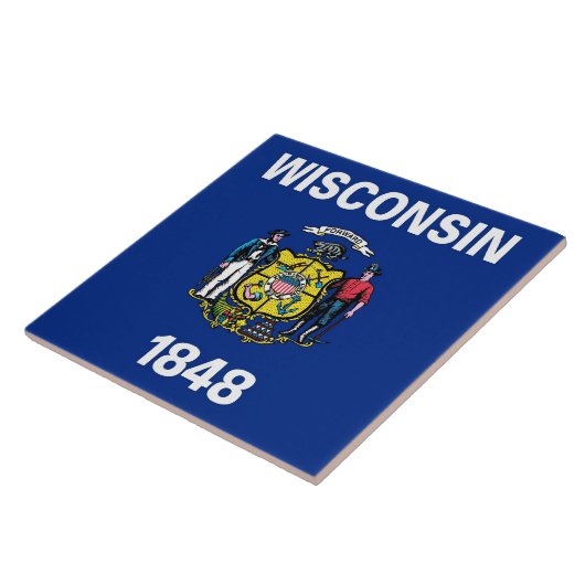 Wiscosnin State Flag Tile Fliese (Seite)
