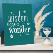 Wisdom beginnt in Wunderzitat Fotoplatte (Seite)