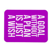 WISDOM: EIN ZIEL OHNE PLAN IST NUR EIN WI MAGNET (Horizontal)