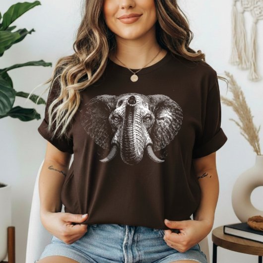 Wisdom – Elephant Portrait  T-Shirt