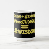 "WISDOM EQUATION" Niedliches Ausdrucksdesign. Jetz Kaffeetasse (Mittel)