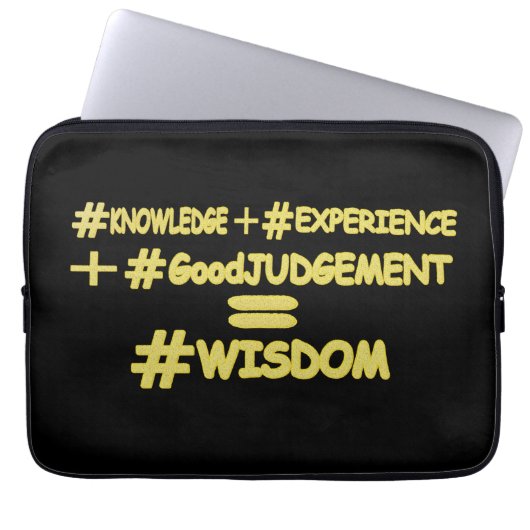 "WISDOM EQUATION" Niedliches Ausdrucksdesign. Jetz Laptopschutzhülle (Vorderseite)