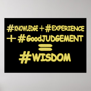"WISDOM EQUATION" Niedliches Ausdrucksdesign. Jetz Poster