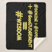 "WISDOM EQUATION" Niedliches Ausdrucksdesign. Jetz Sherpadecke (Vorderseite)
