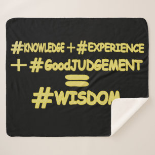 "WISDOM EQUATION" Niedliches Ausdrucksdesign. Jetz Sherpadecke