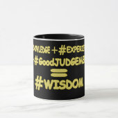 "WISDOM EQUATION" Niedliches Ausdrucksdesign. Jetz Tasse (Zentrum)