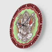 Wisdom Ganapati Indien Hindu Lord Ganesha Elephant Große Wanduhr (Winkel)