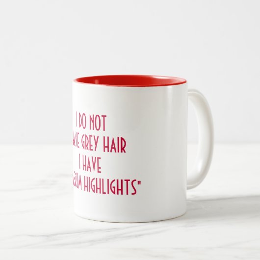 WISDOM HIGHLIGHTS KEINE GRAUHAARKAFFEE-TASSE ZWEIFARBIGE TASSE (VorderseiteRechts)