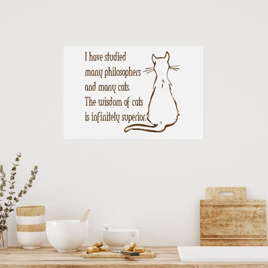 Wisdom of Cats Poster (Küche)