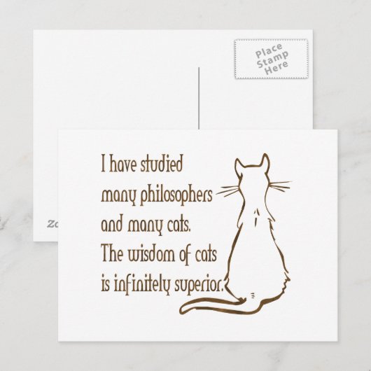 Wisdom of Cats Postkarte (Vorne/Hinten)