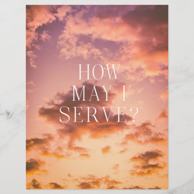 Wisdom Poster How may I'serve? (Vorderseite)